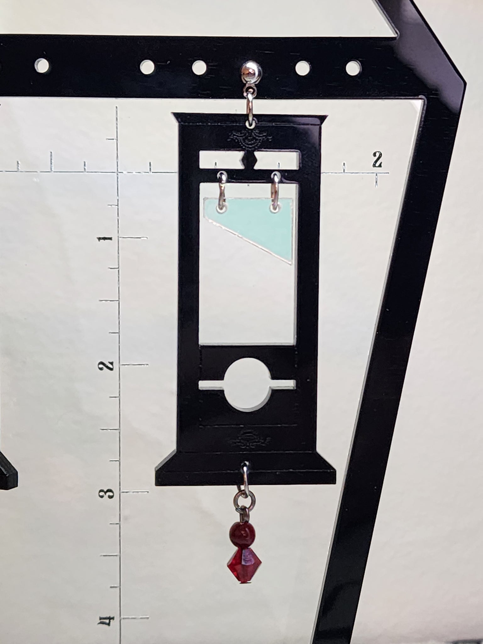 Guillotine Earrings - Large with beads